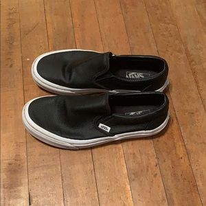 Women’s Black Vans Slip-on Sneakers